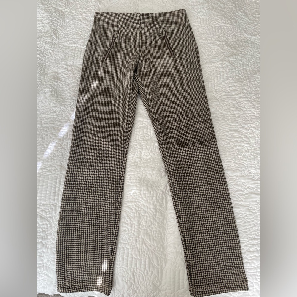 Calvin Klein brown and tan houndstooth pants